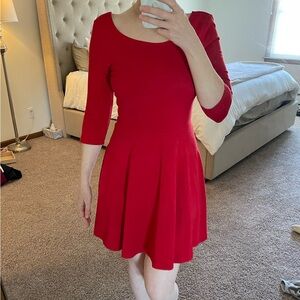 Express Red A-Line Dress
